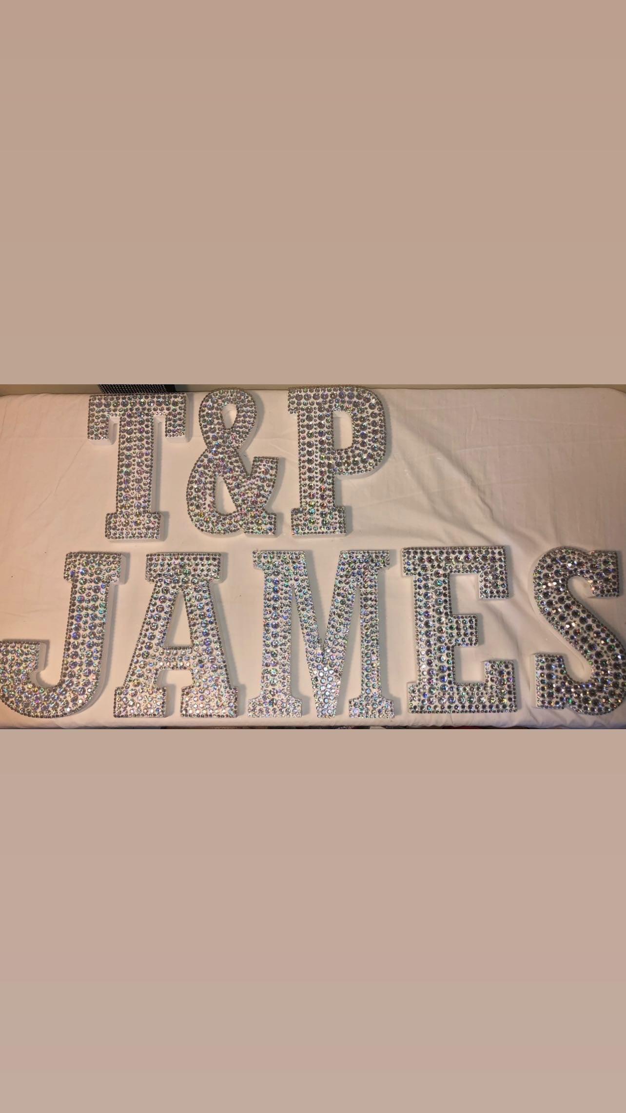 Bling Letters Silver w/ Clear Gems - Image #4