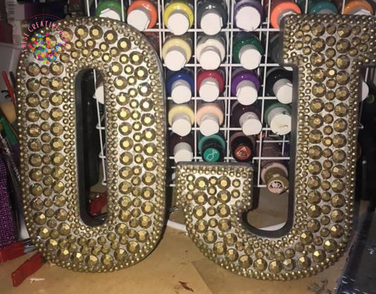 Bling Letters w/ Colored gems - Image #2