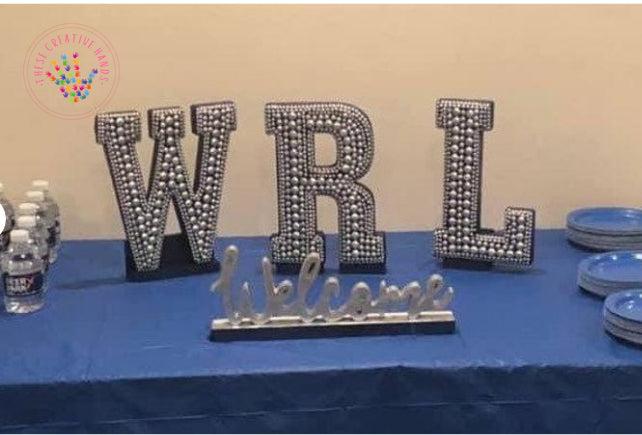 Bling Letters w/ Colored gems - Image #1