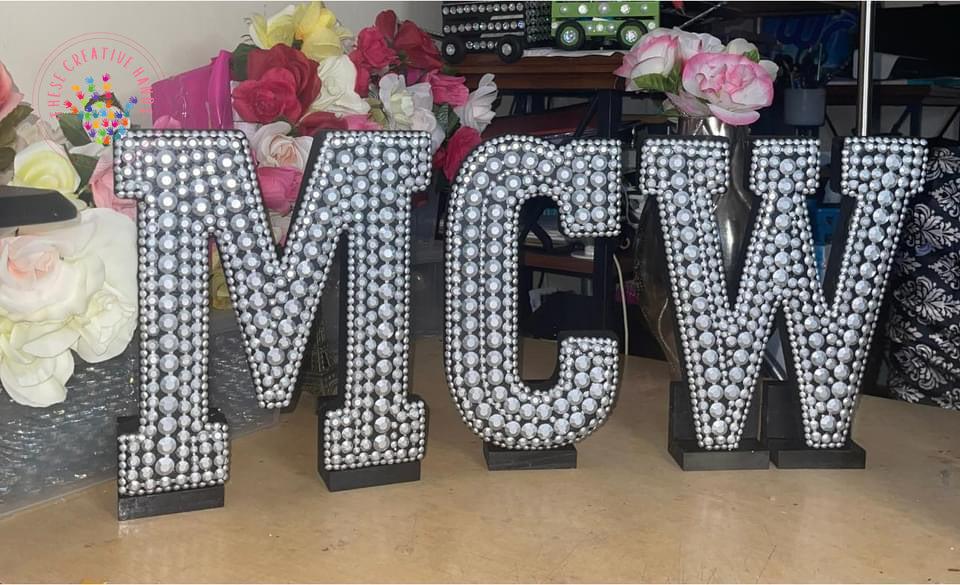 Bling Letters w/ Colored gems - Image #11