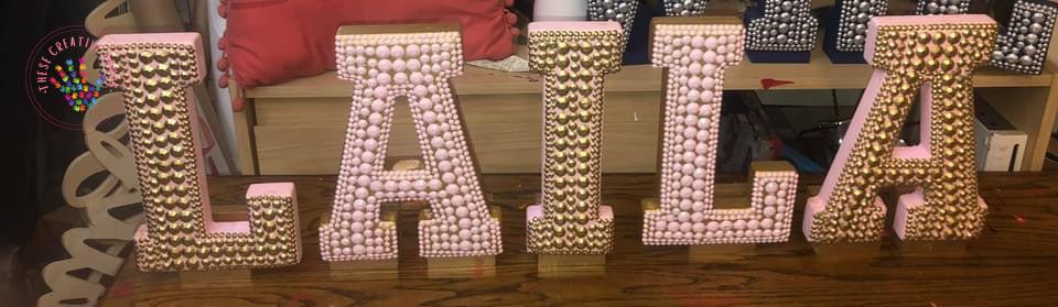 Bling Letters w/ Colored gems - Image #9
