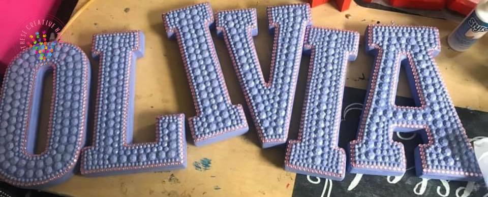 Bling Letters w/ Colored gems - Image #7