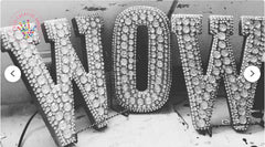 Bling Letters Silver w/ Clear Gems - Image #1