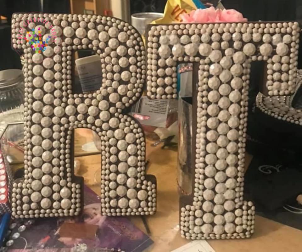 Bling Letters w/ Colored gems - Image #4