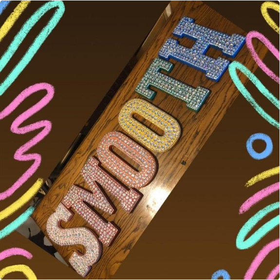 Rainbow Bling Letters